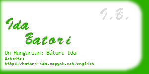 ida batori business card